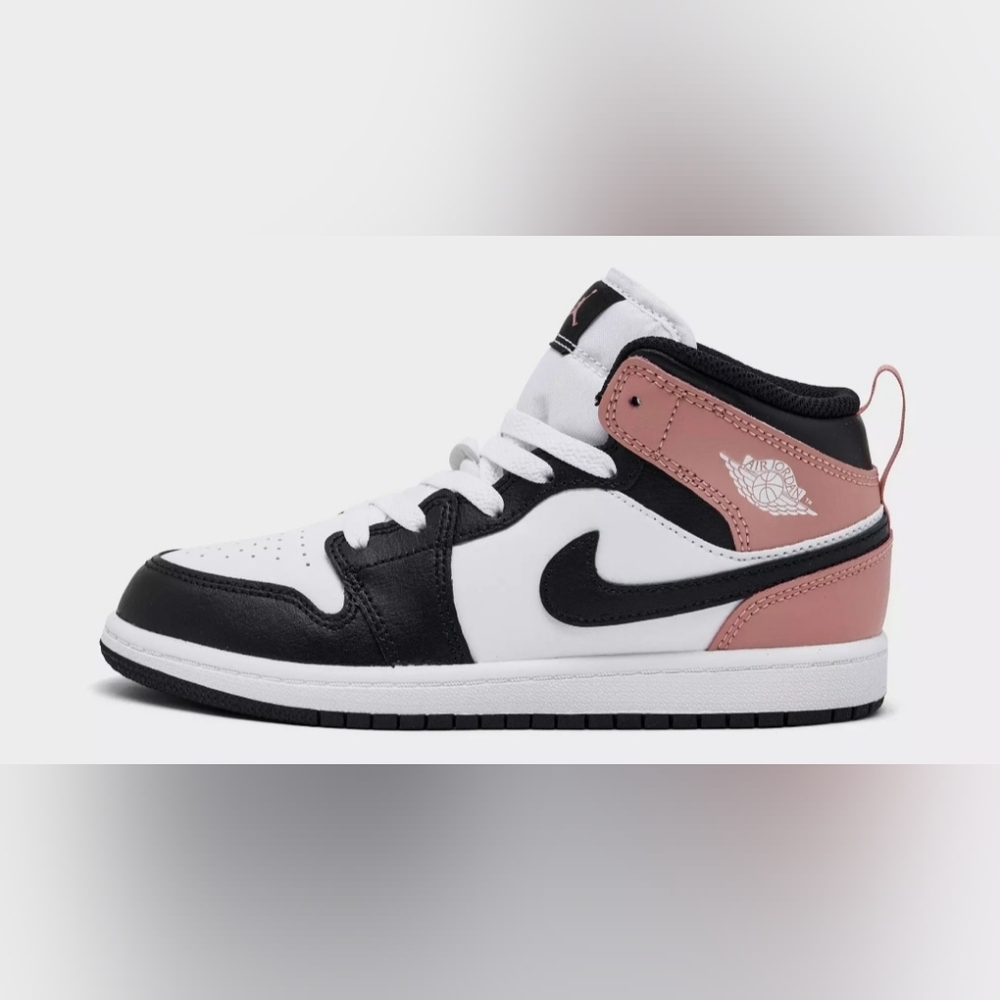 Kids Air Jordan Mids Dusty Pink Sneakers - Picture 5 of 7